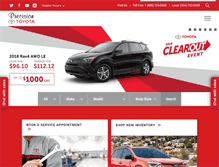 Tablet Screenshot of precisiontoyota.ca